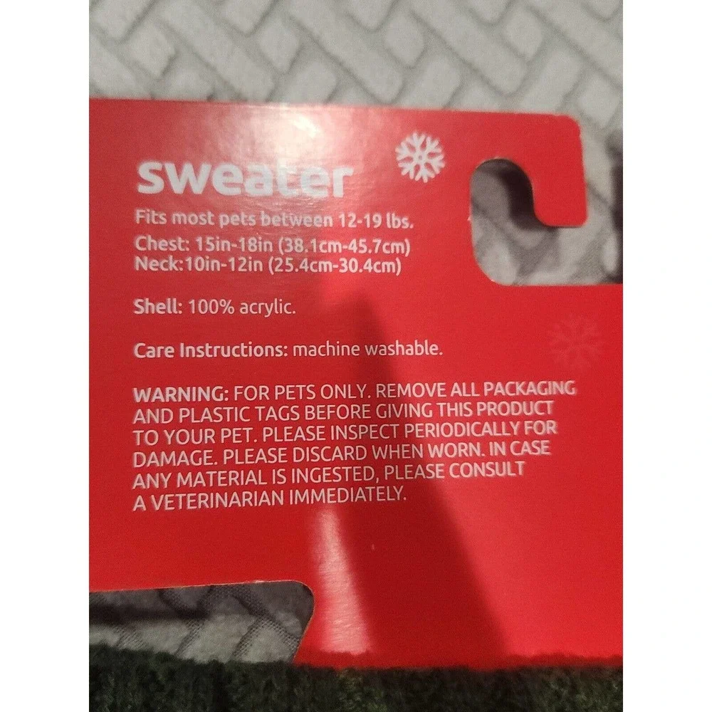 Pet Shoppe Holiday Dog Sweater Size‎ XS/Small Green 12-19pounds